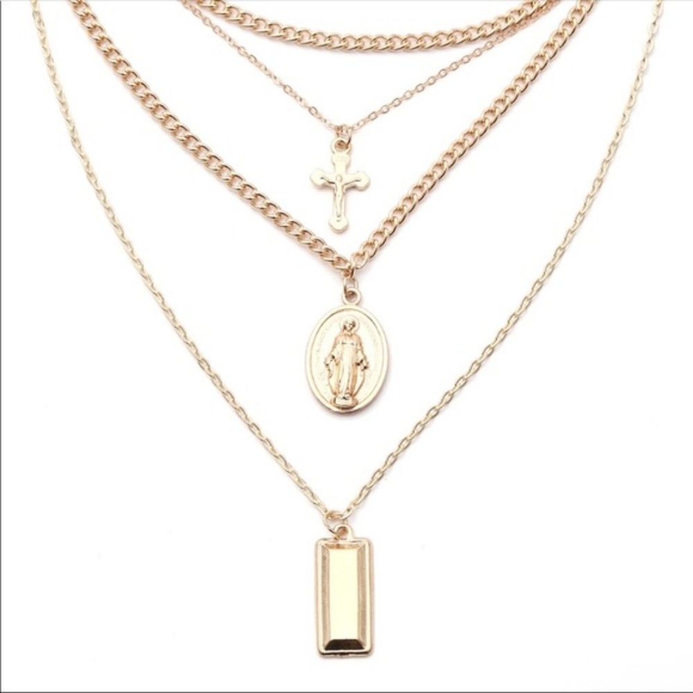 Multi-Layered Chain Necklace - Picture 5 of 6
